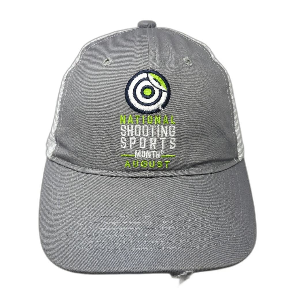 Gray Baseball Cap One Size National Shooting Sports Month August Mesh Back Hat